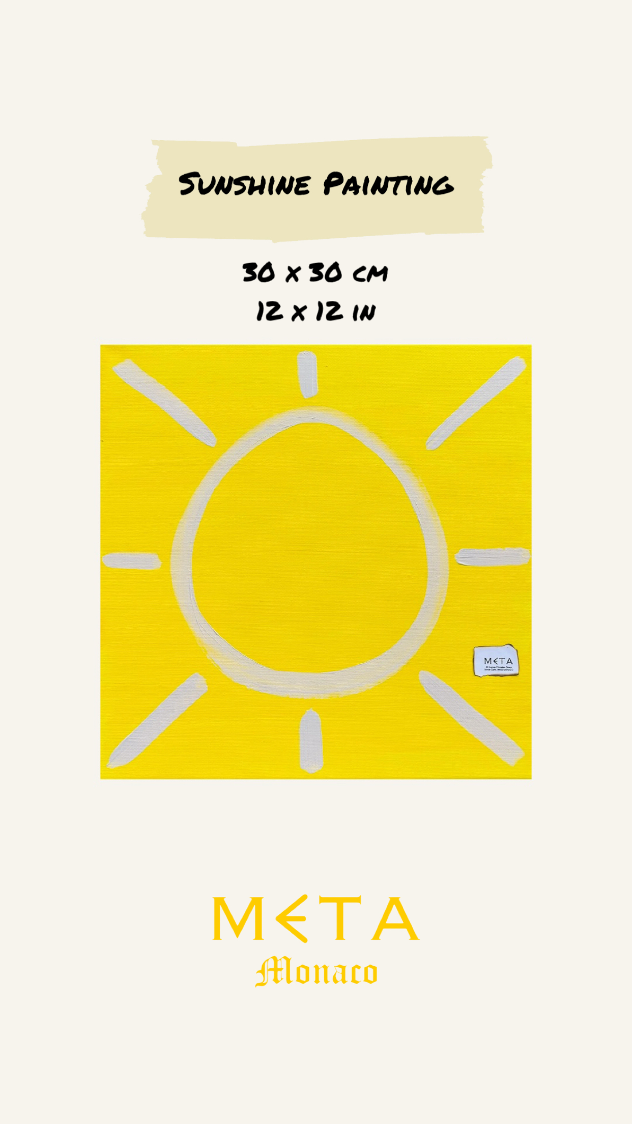Sunshine Painting, 30x30cm