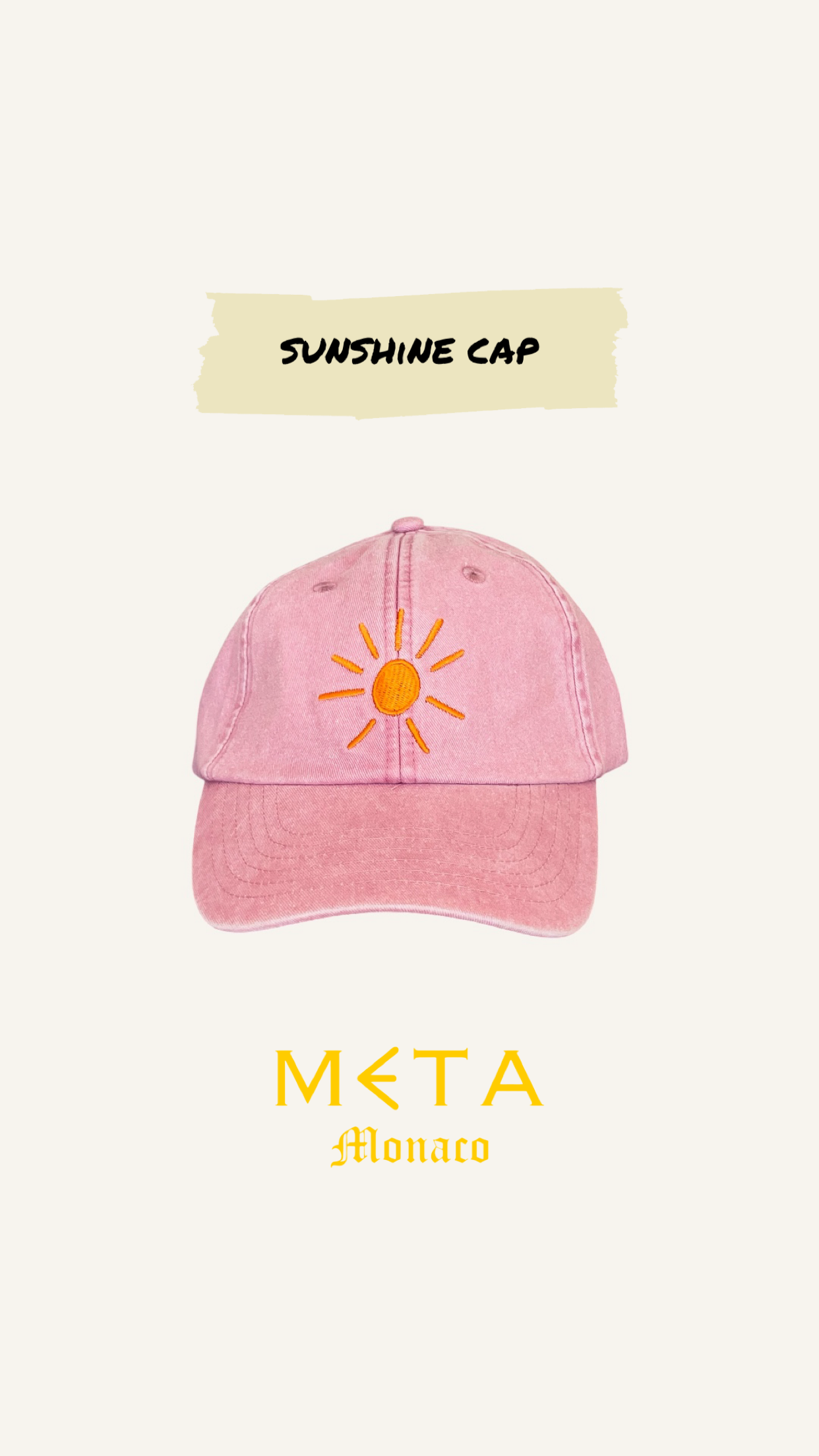 Sunshine Cap, pink