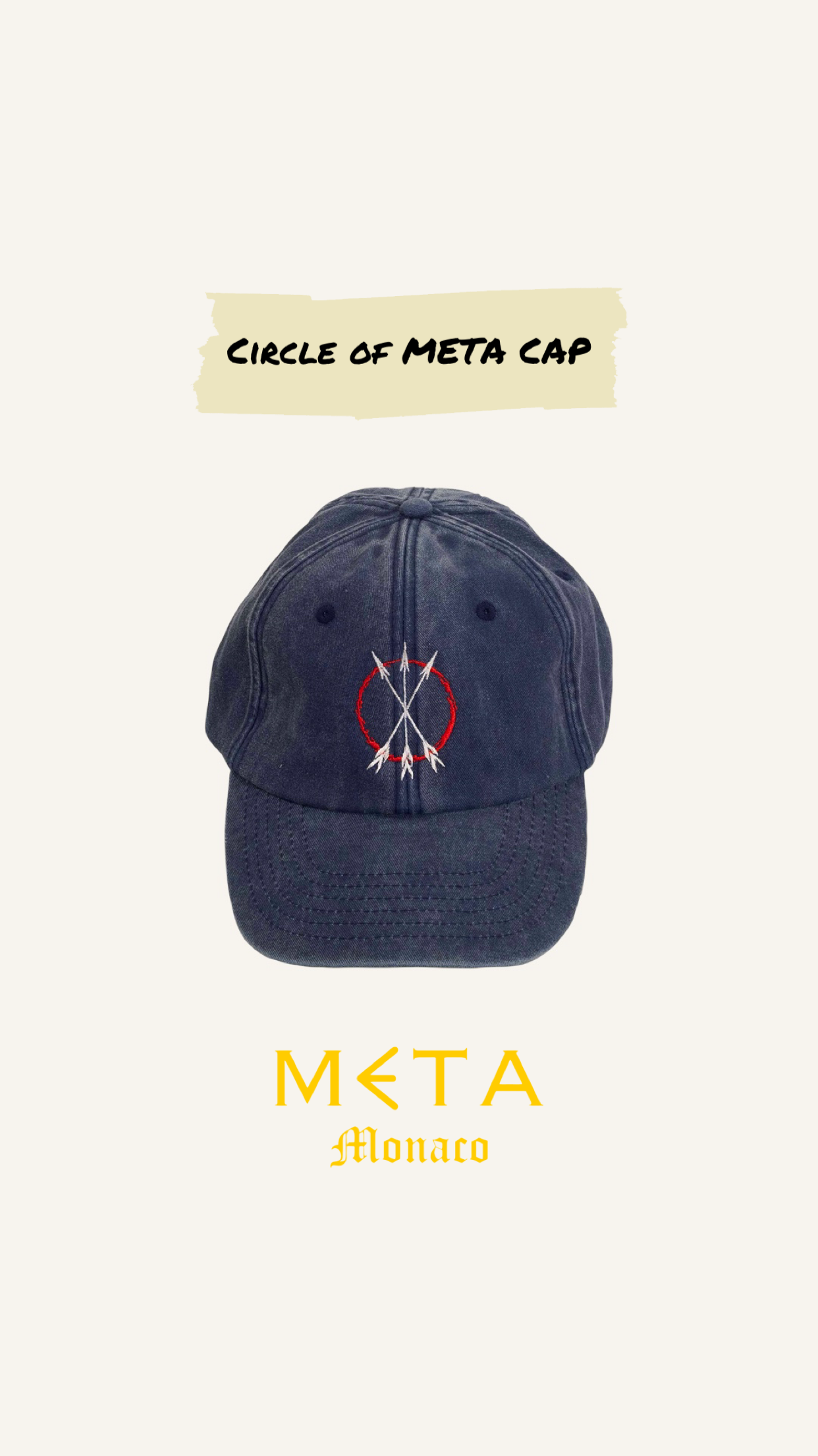 Circle of META Cap, navy blue