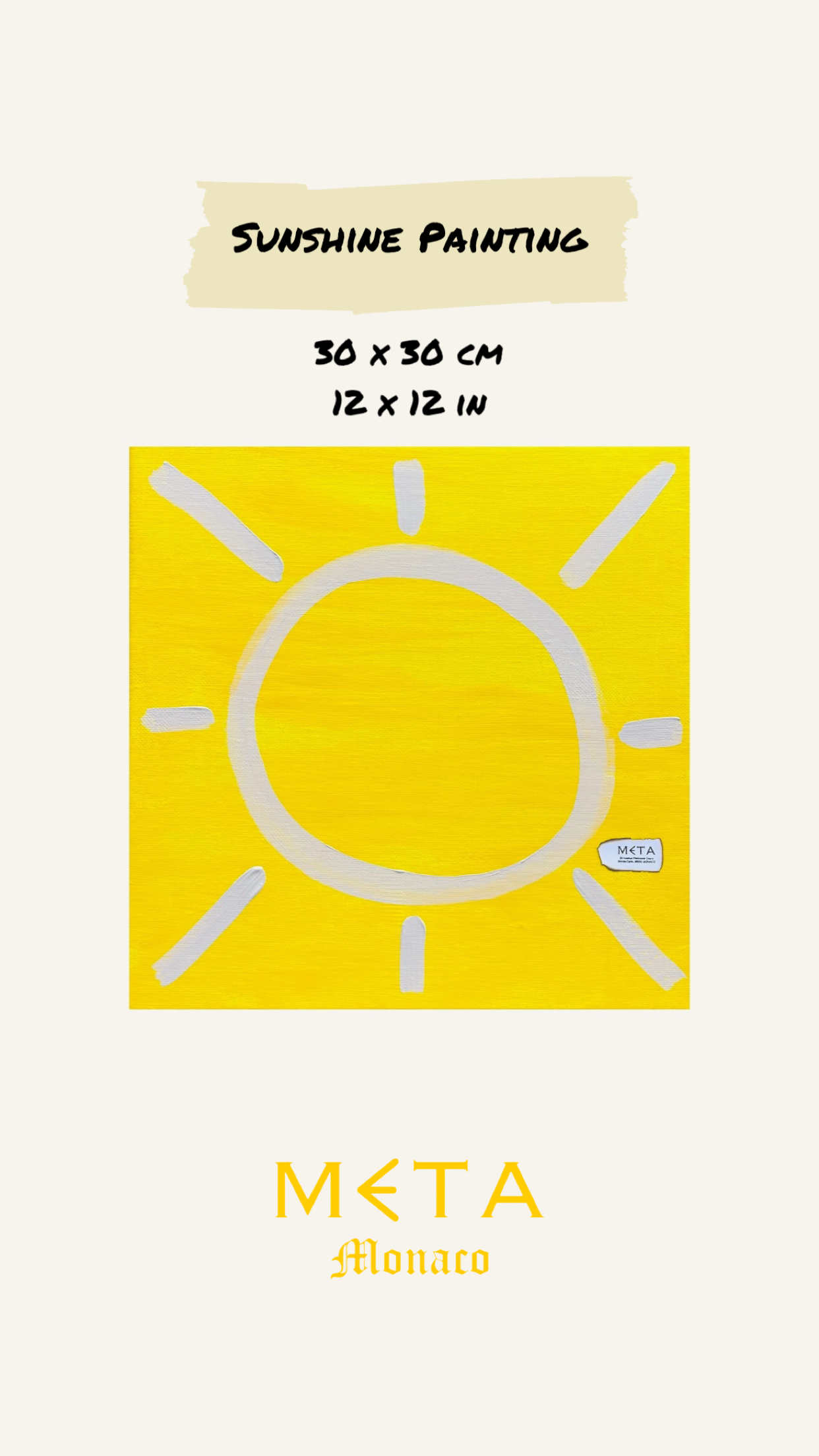 Sunshine Painting, 30x30cm