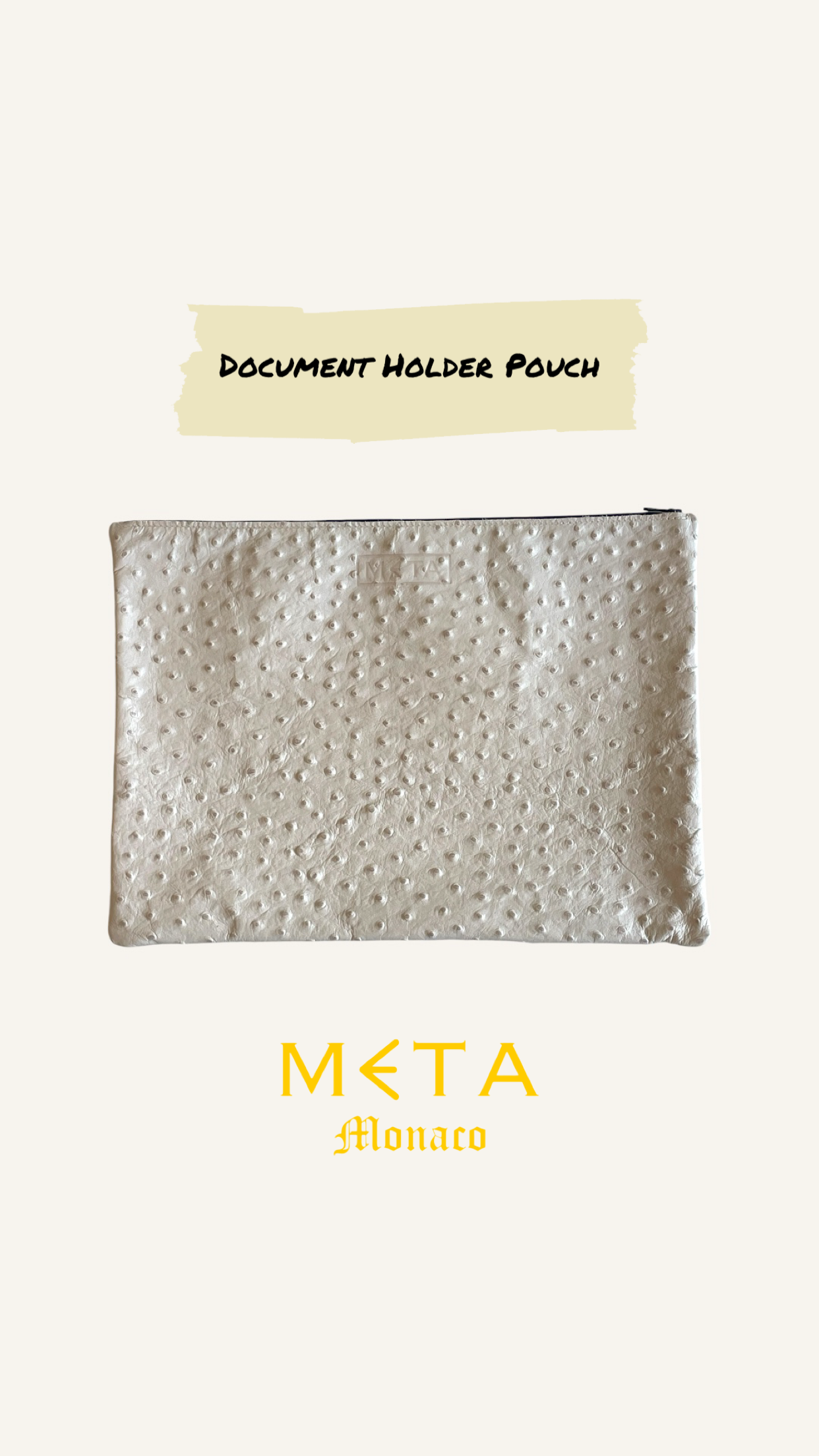 Document Holder Leather Pouch, Large