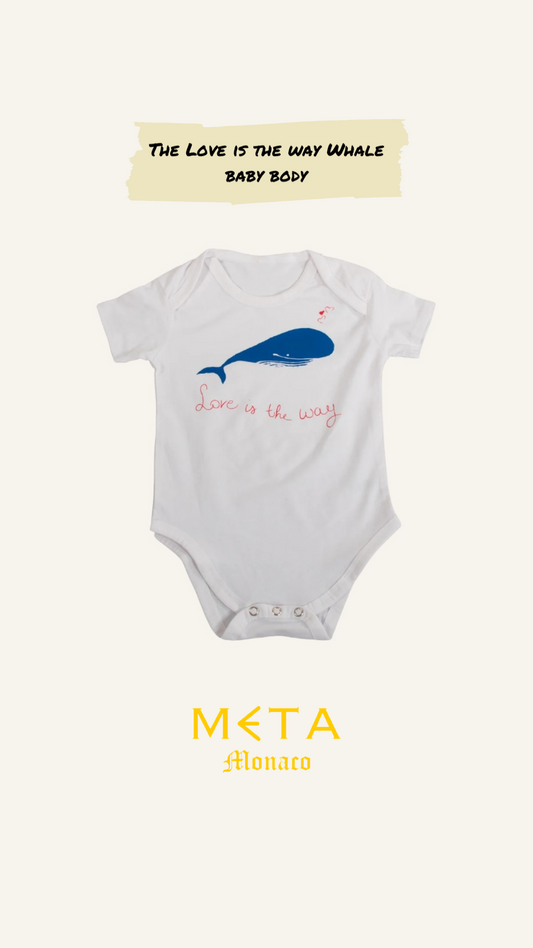 Baby Body Love is the Way Whale, White