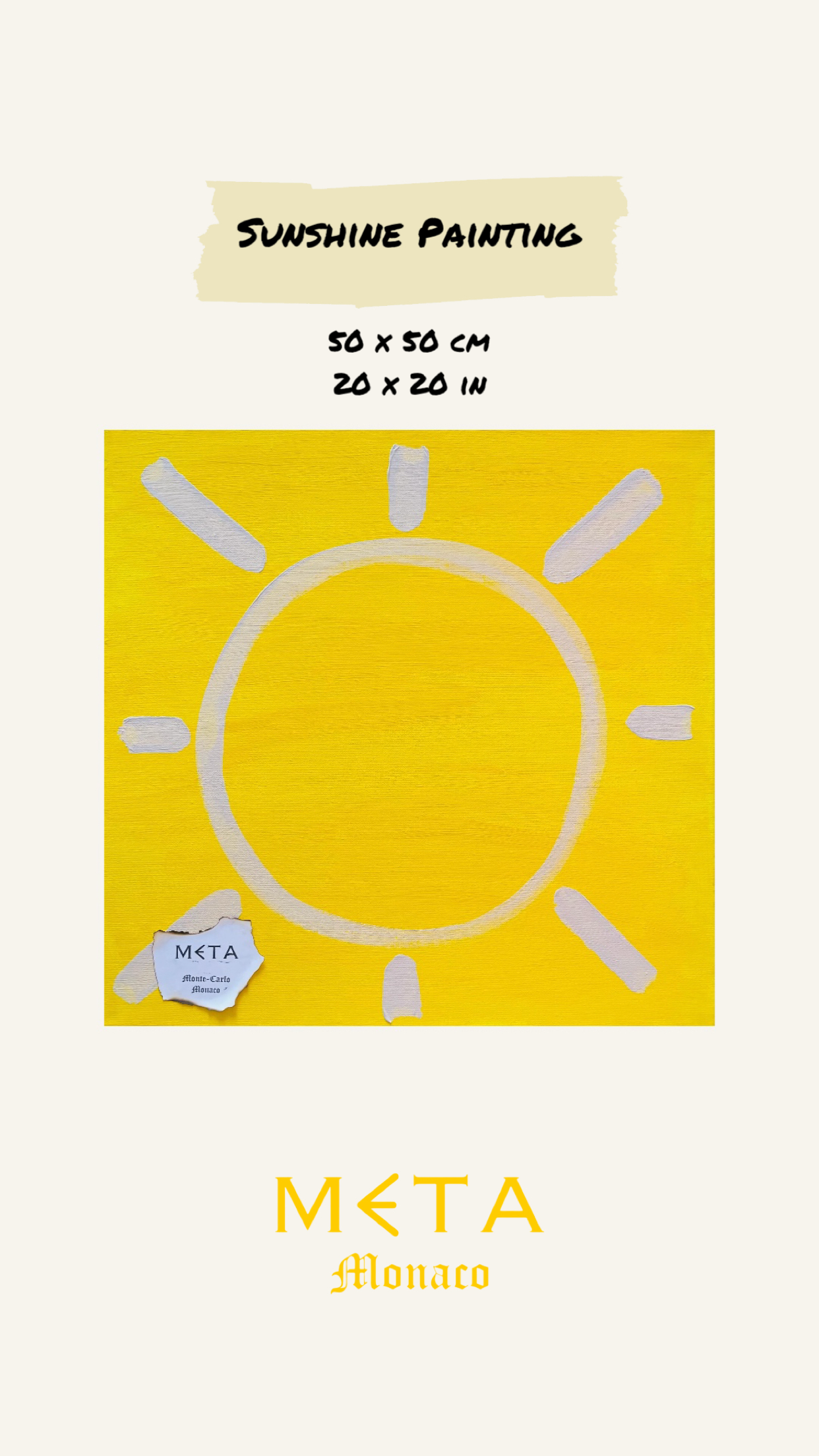 Sunshine Painting, 50x50cm