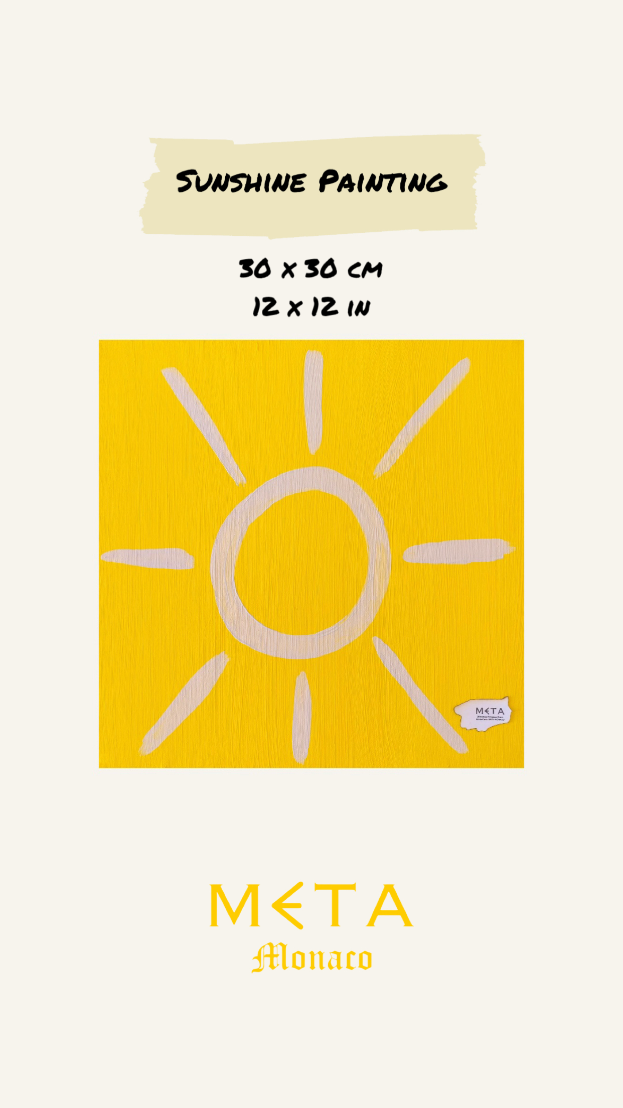 Sunshine Painting, 30x30cm