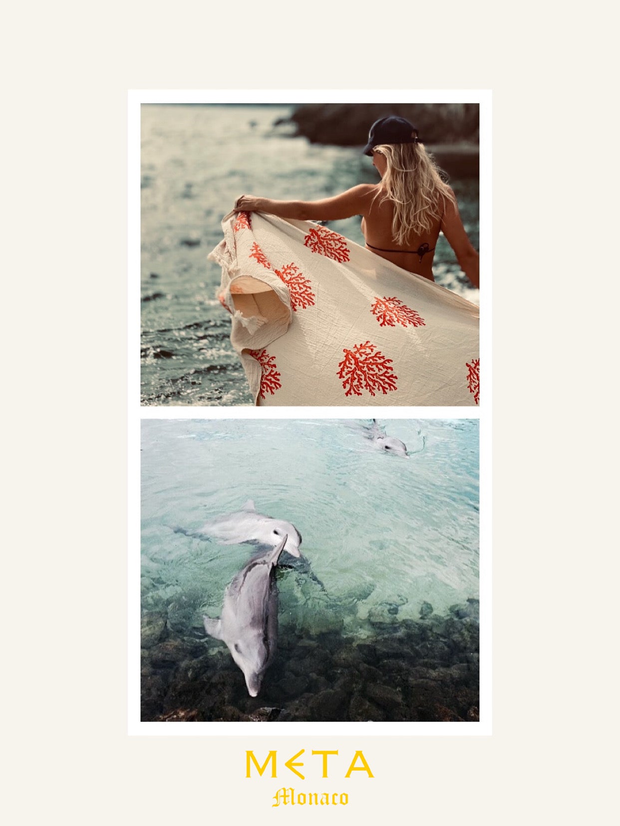 Towel Coral Motifs, Orange