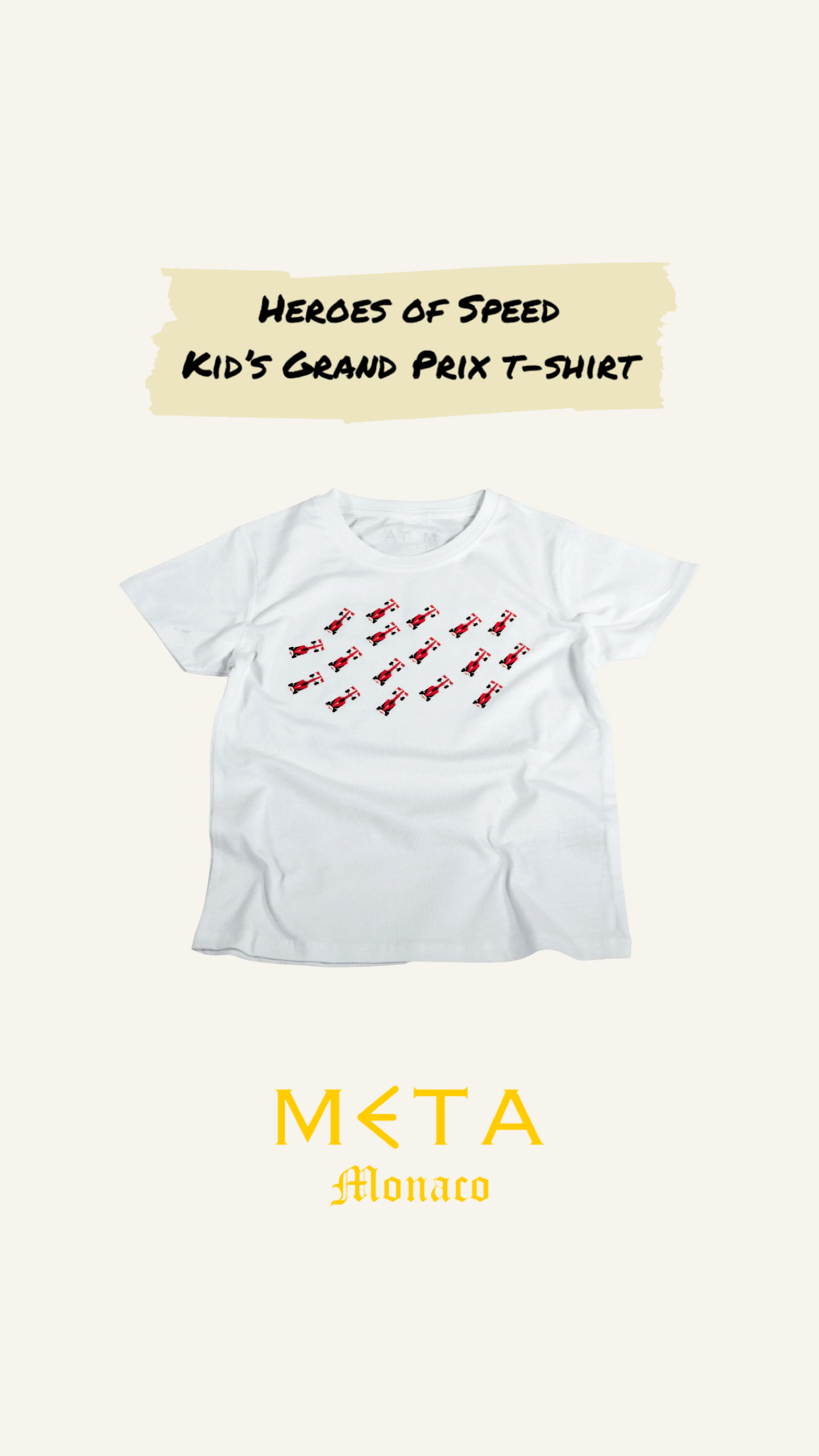 Kids Grand Prix Heroes of Speed T-Shirt, White