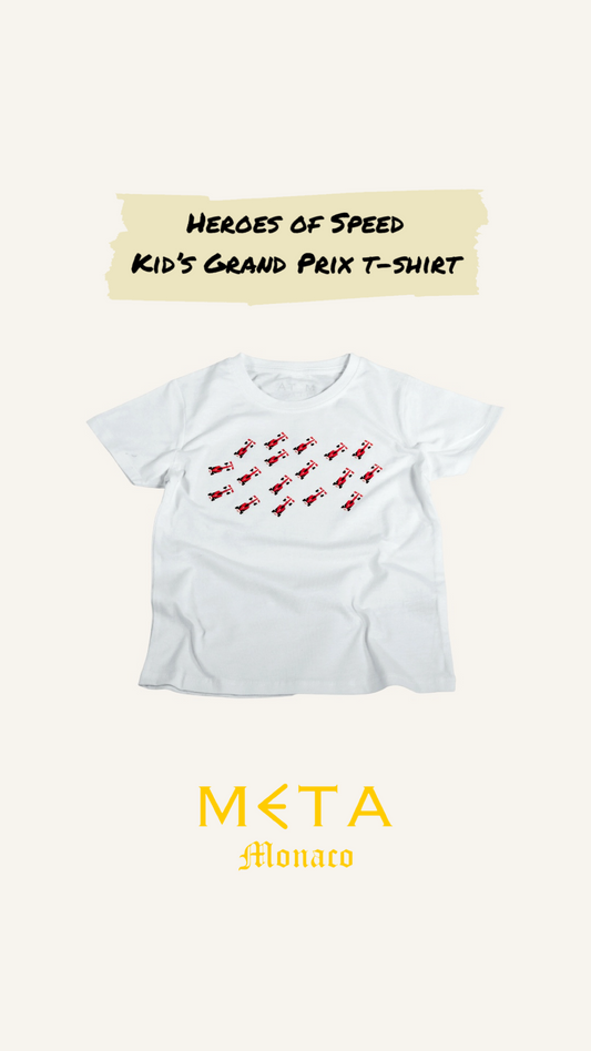 Kids Grand Prix Heroes of Speed T-Shirt, White