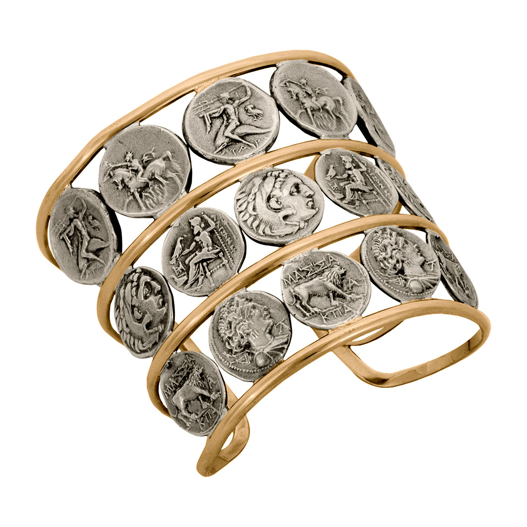 Epic Silver and Gold Cuff Bracelet