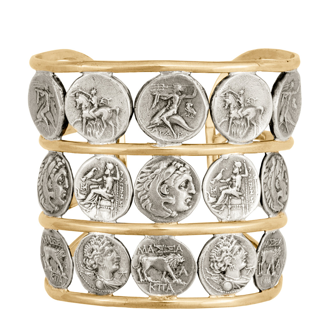 Epic Silver and Gold Cuff Bracelet
